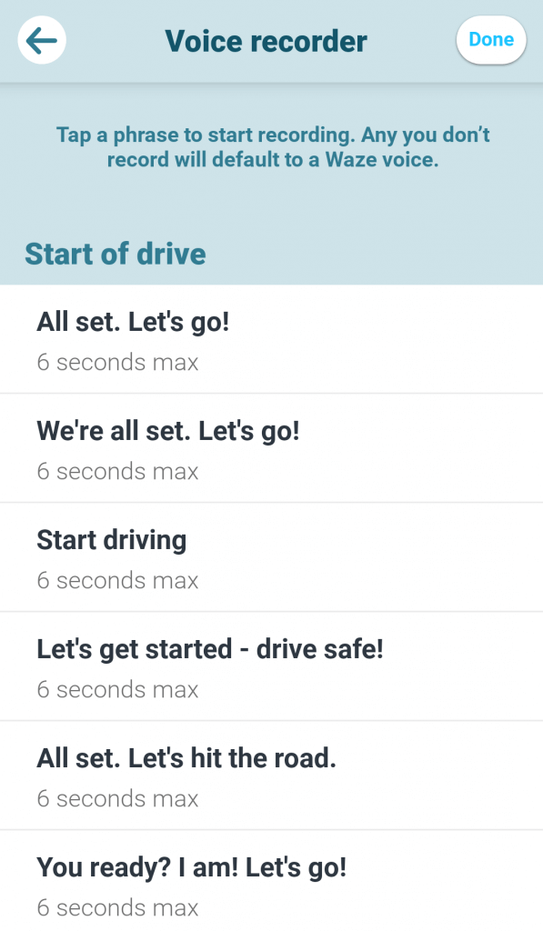 how to record voice in waze