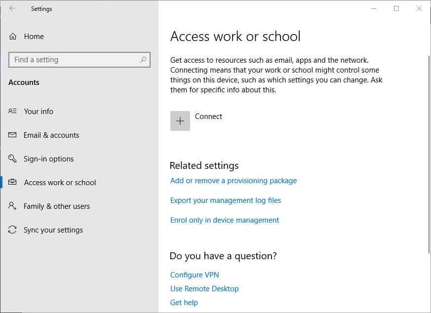 The Access tab microsoft intune not syncing