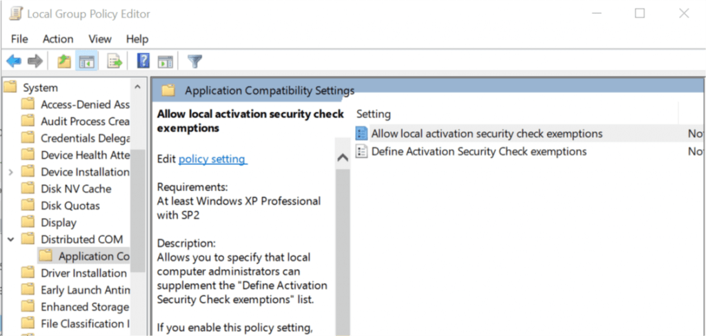 allow local activation security check the following fatal alert was generated