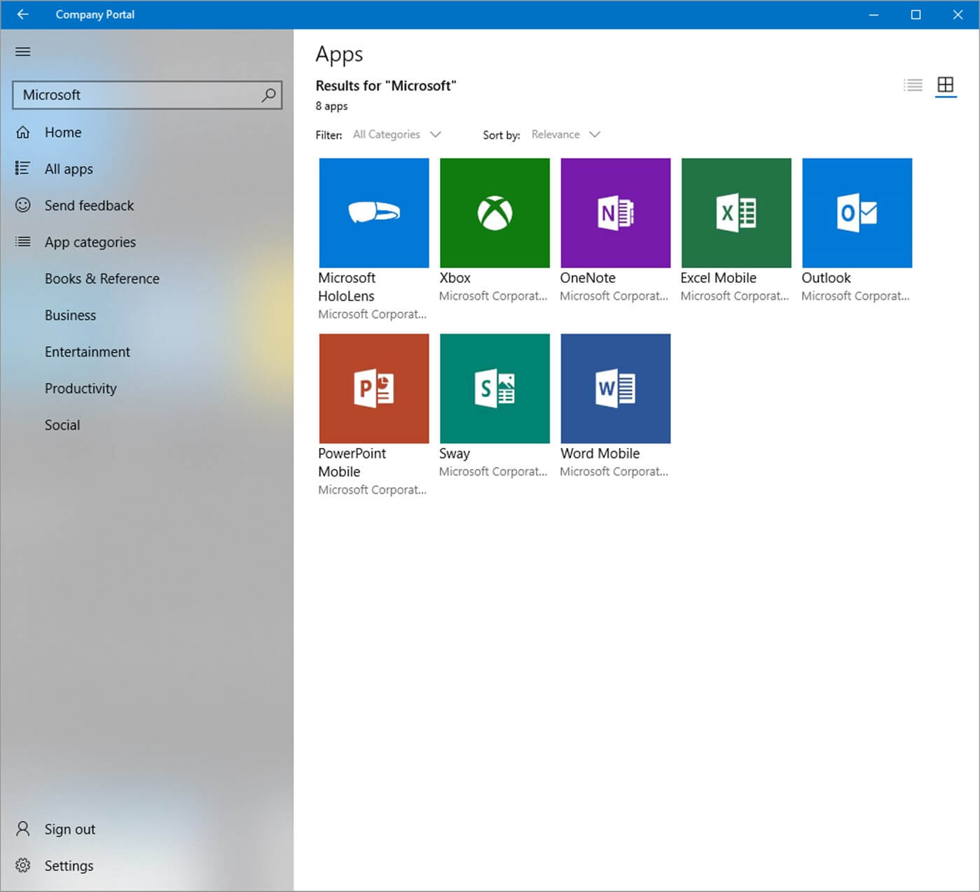 The Company Portal window how to sync devices with Microsoft Intune