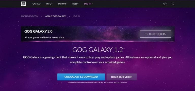 free instal GOG Galaxy 2.0.68.112