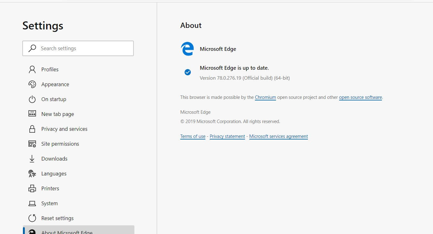 Microsoft Edge Stable 117.0.2045.47 downloading