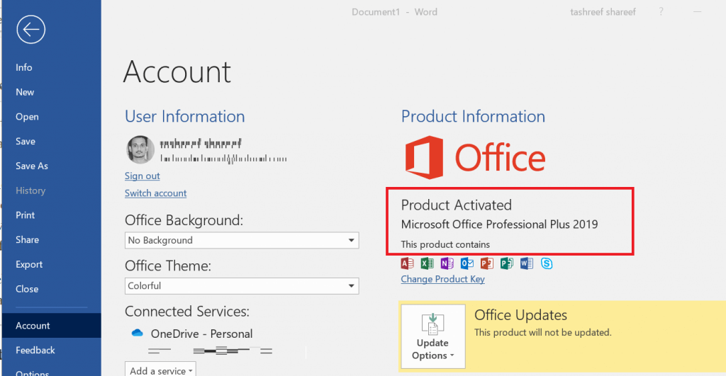 microsoft office is not activated