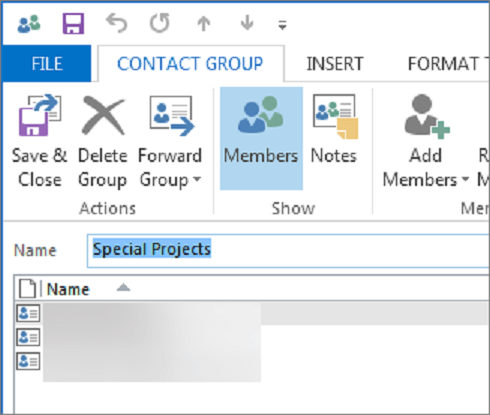 Outlook Contact Groups