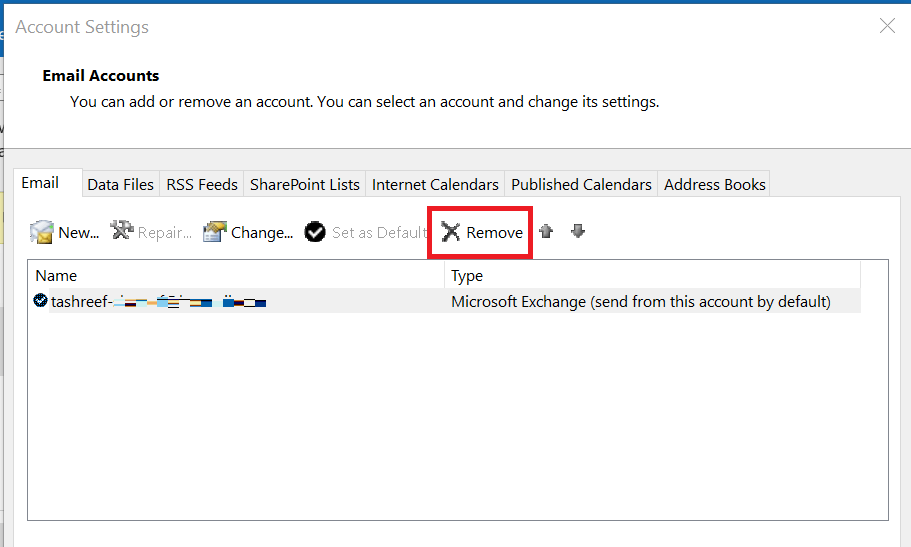 outlook disconnected for inactivity