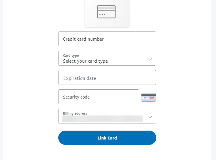 PayPal not accepting card