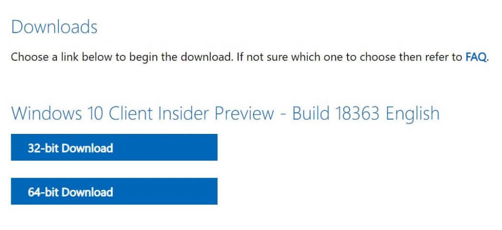 Download Windows 10 1909 ISO