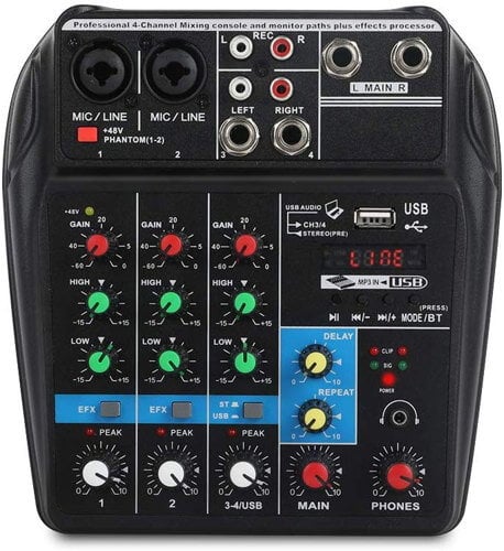 A4 4Channels Audio Mixer best audio mixers for music and karaoke 