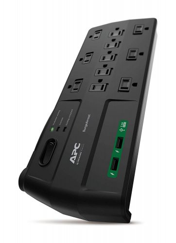 APC 11-Outlet Surge Protector Power Strip with USB chargers