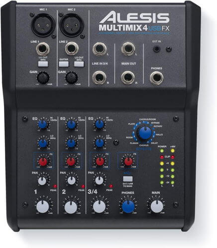Alesis MultiMix 4 best small audio mixer with effects