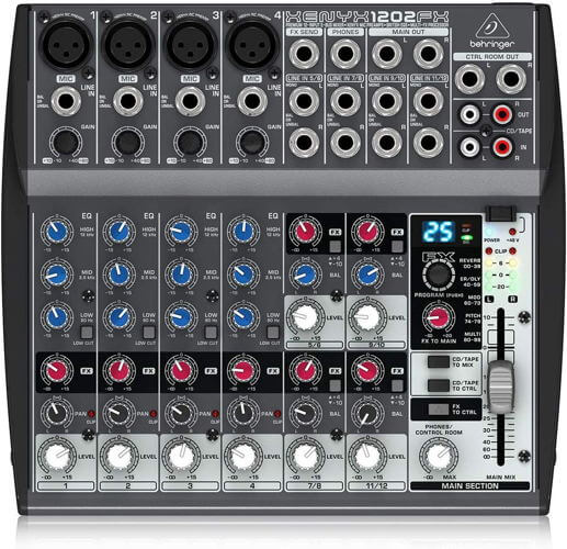 BEHRINGER 12 XENYX 1202FX best small audio mixer with effects