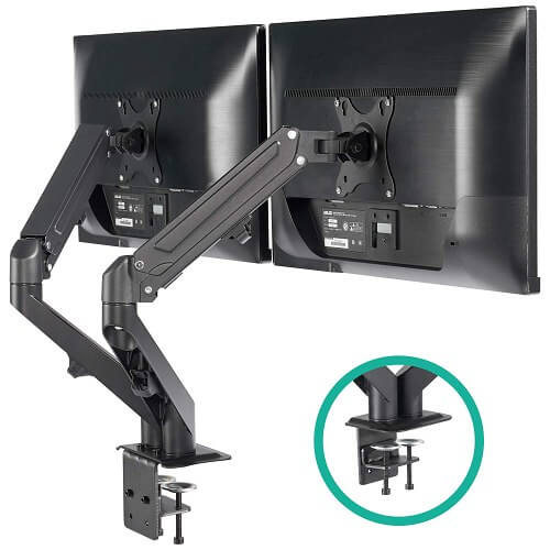 dual curved monitor gaming arm