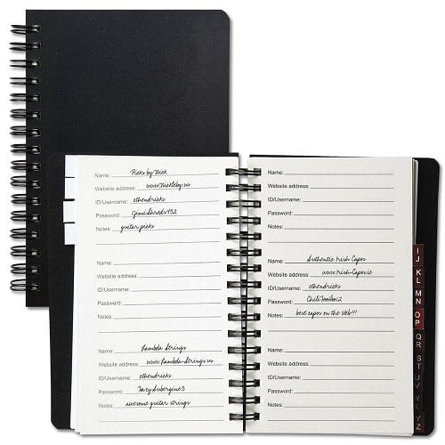 email password book