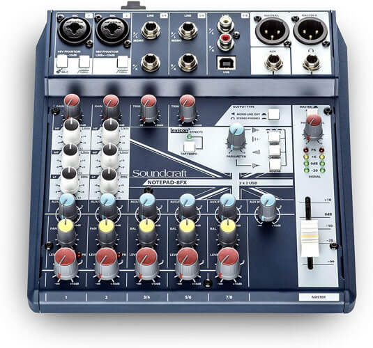 Soundcraft Notepad-8FX best small audio mixer with effects