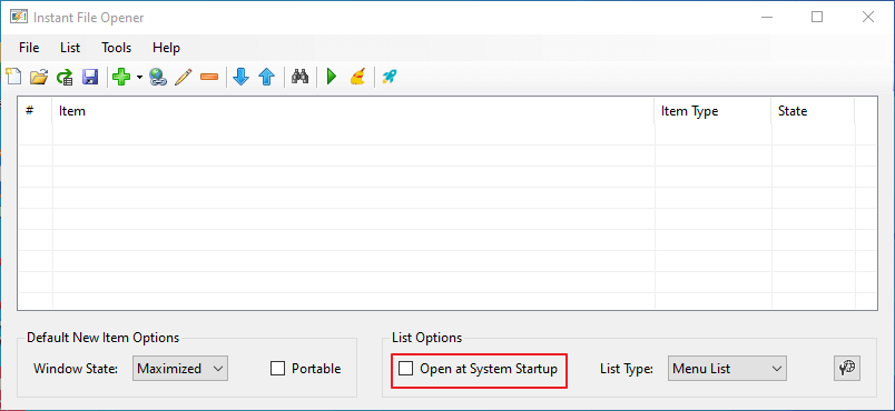 Open at System Startup option How to open multiple files at once on Windows 10