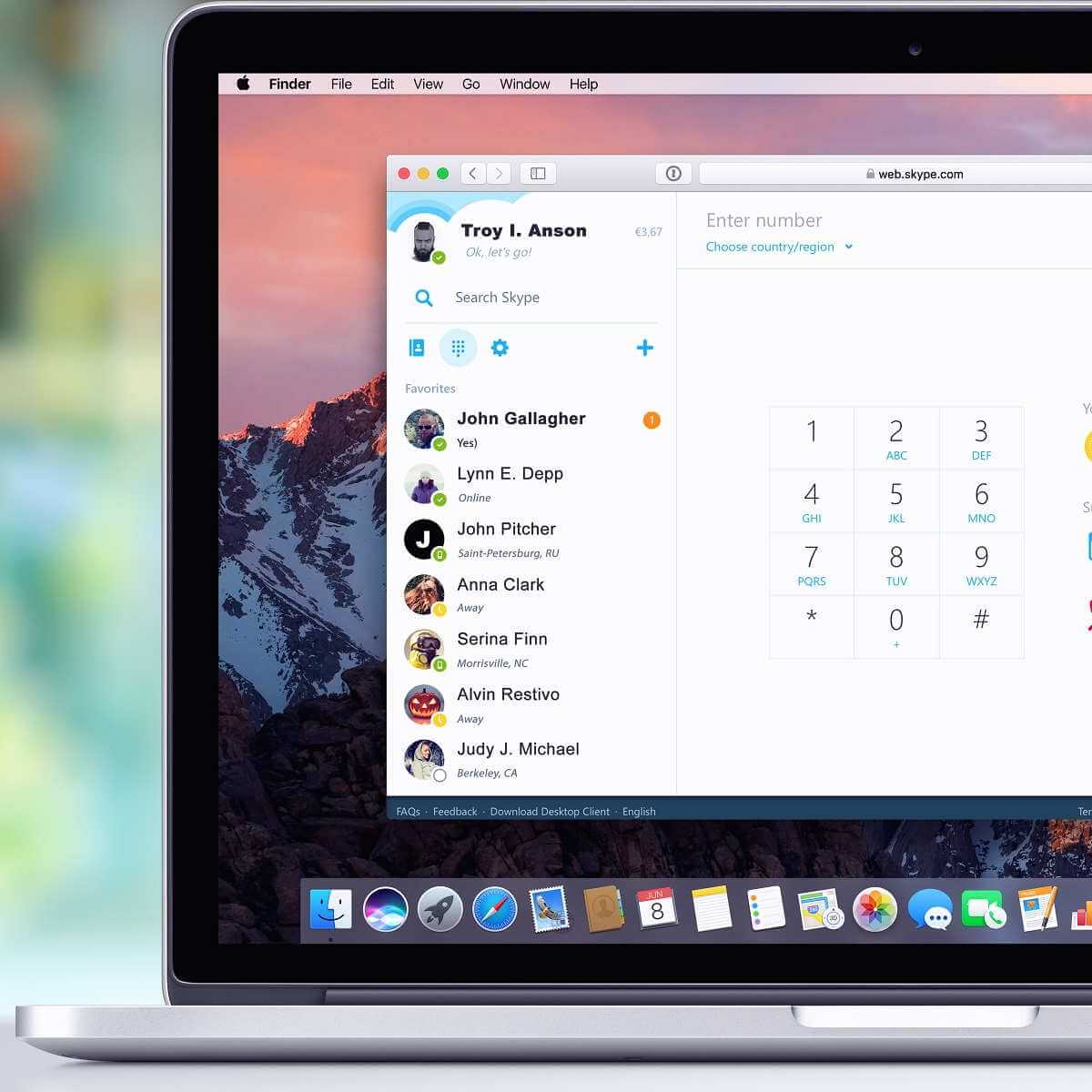 configure skype for business on mac