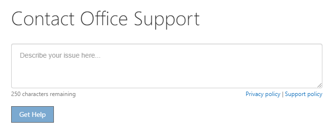 Contact Office Support