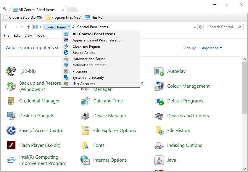 Control Panel window outlook can't download offline address book