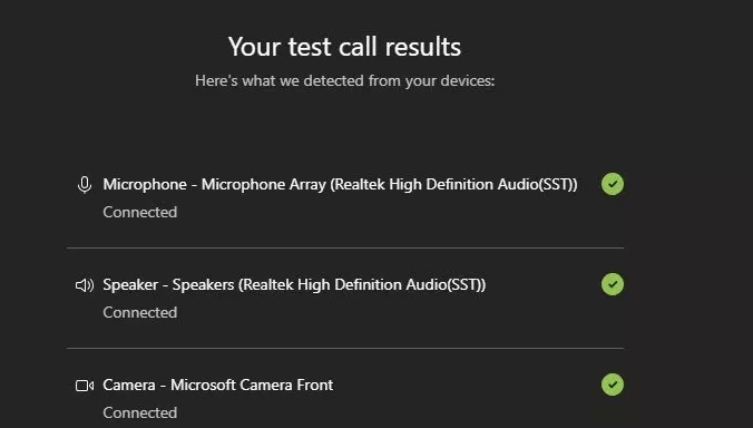 Make a test call