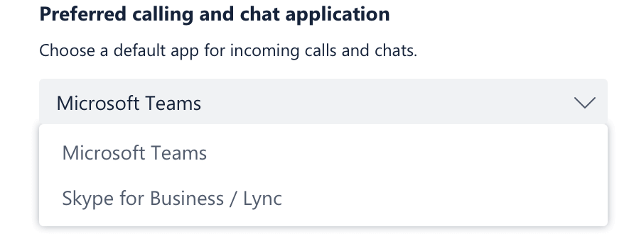 Microsoft Teams call settings