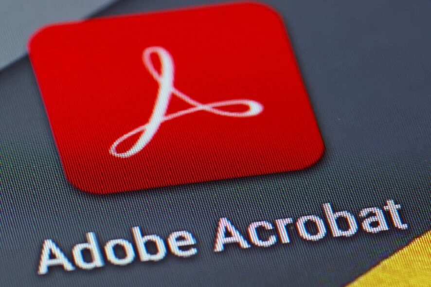 Migrate Adobe Acrobat to a new computer - Adobe Acrobat logo on screen