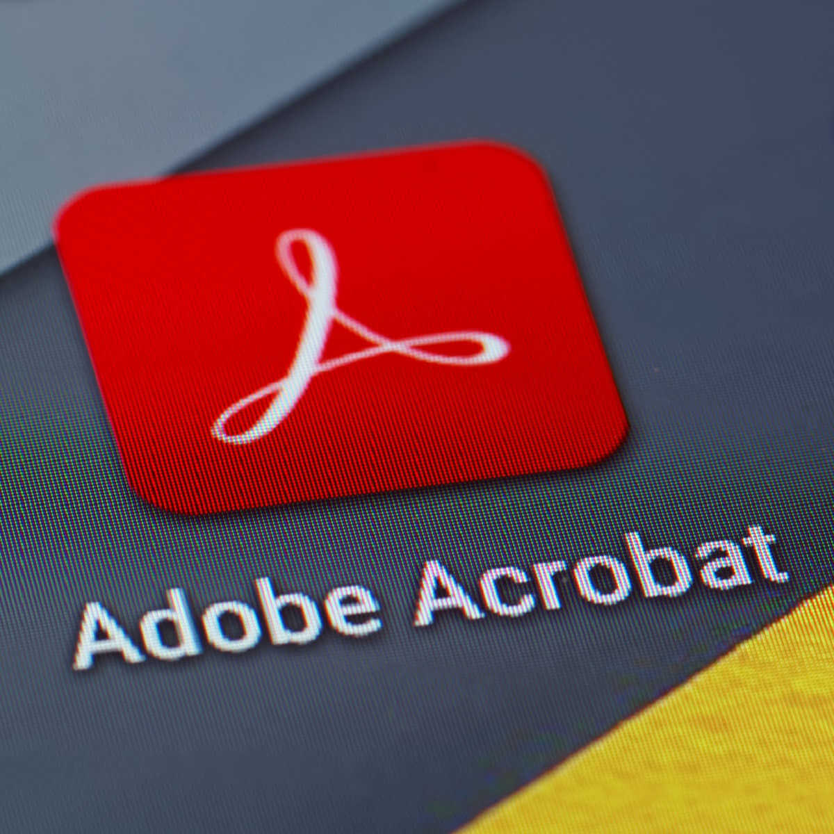 Adobe Acrobat を新しいコンピューターに移行する - 画面上の Adob​​e Acrobat ロゴ