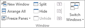 excel window options