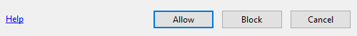 PDF Allow button