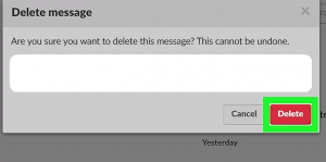 slack deleting messages