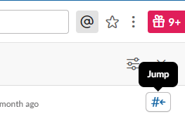 The Jump button slack how to see who read, reacted and liked your messagesf