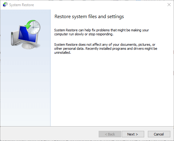 System Restore chakracore.dll is missing from your computer