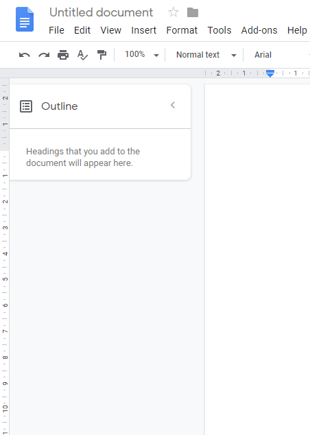 google docs outline