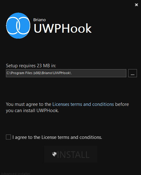 UWPHook setup window how to play microsoft store games on steam