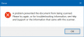 Fix: A problem prevented the document from being scanned