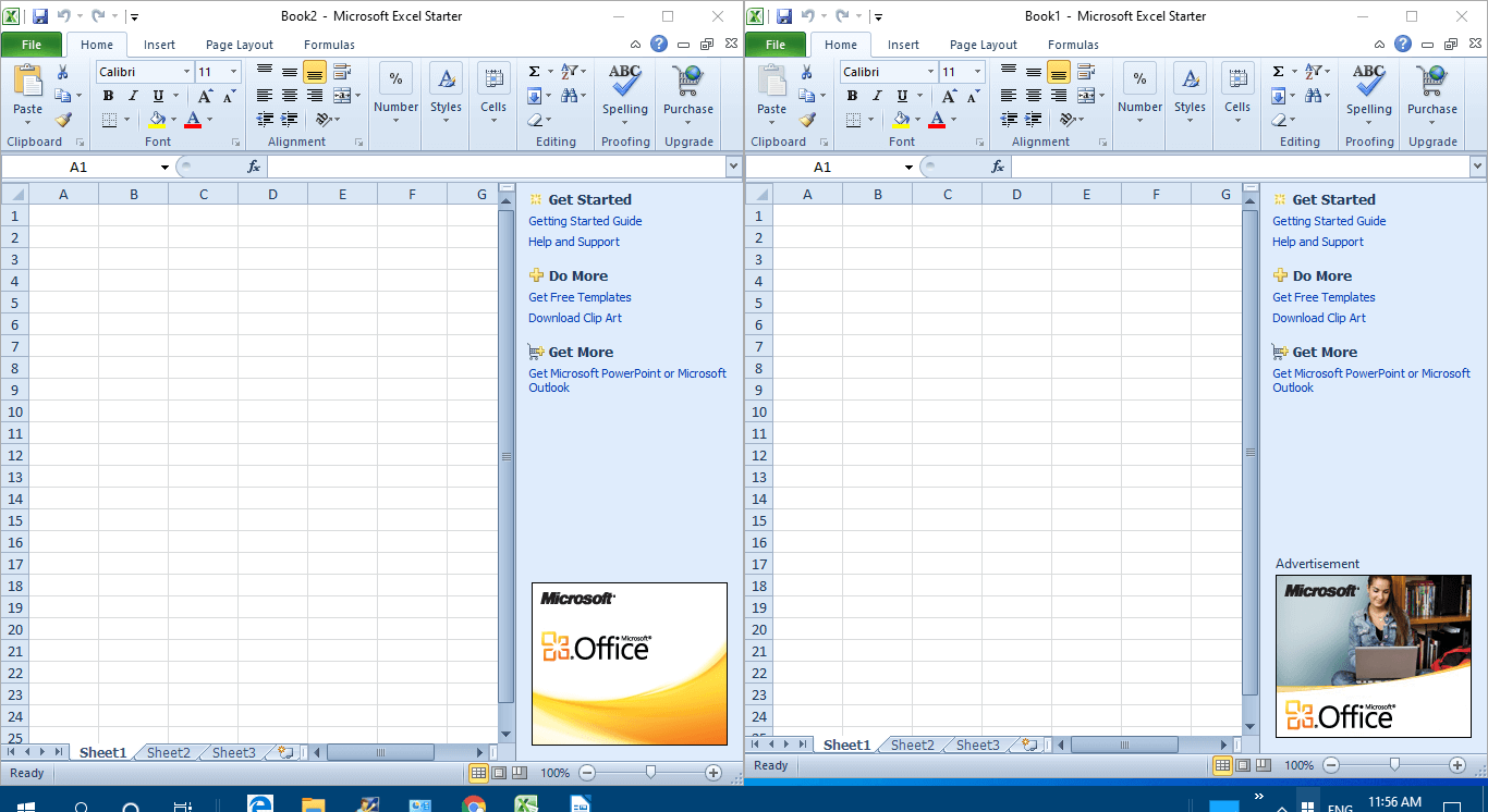 Excel windows how to open two excel files in separate windows