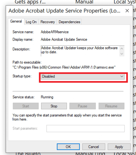 remove adobe updater in windows 10