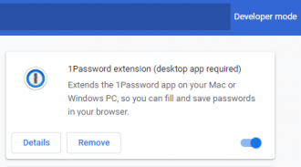 one password extension chrome