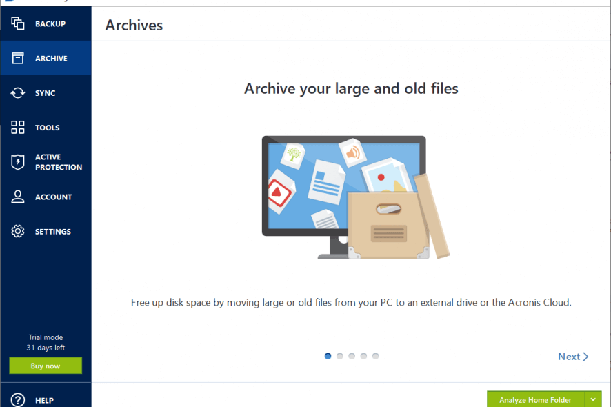 acronis true image archive