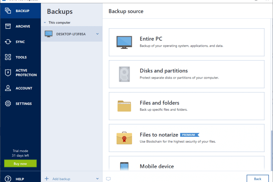 acronis true image 2015 windows10