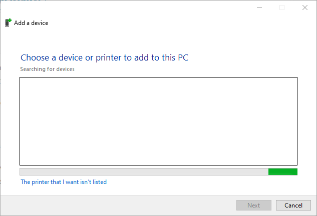 Add a device printer error 0x00003e3