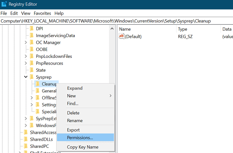 Sysprep Fatal Error, Could not load MSESysprep.dll