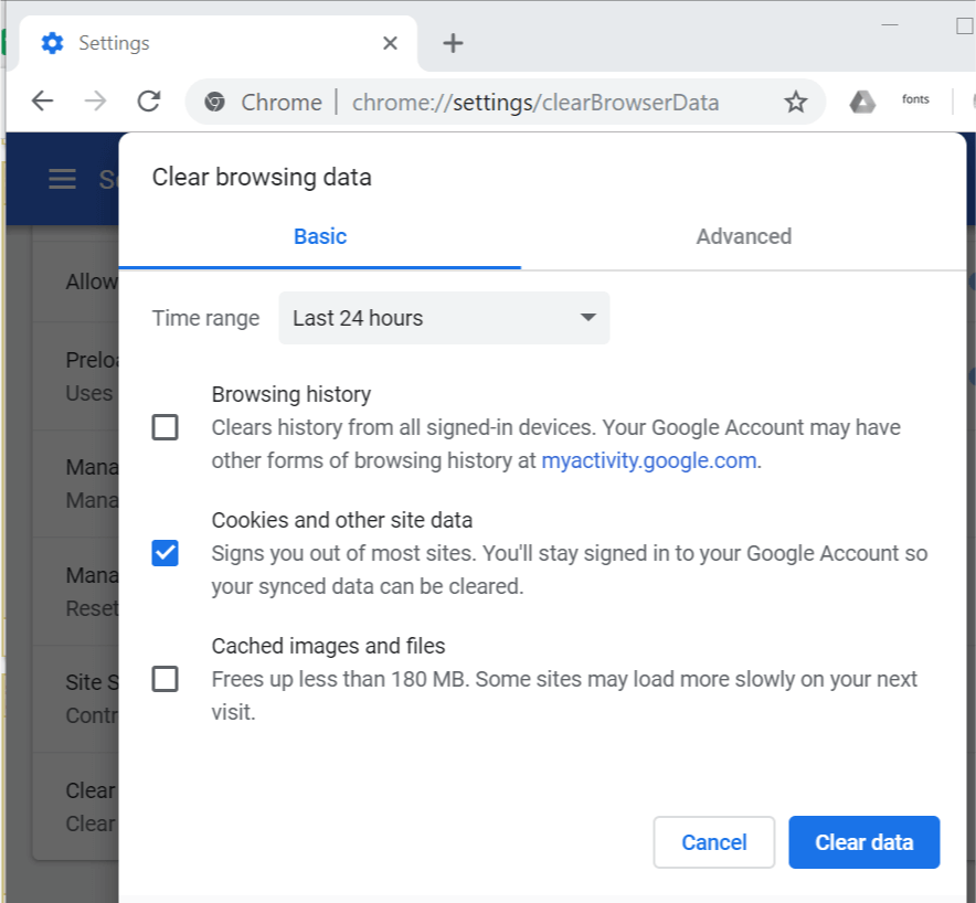 Chrome ha chiesto di cambiare la password