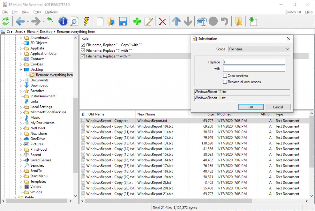 file list smart batch file renamer