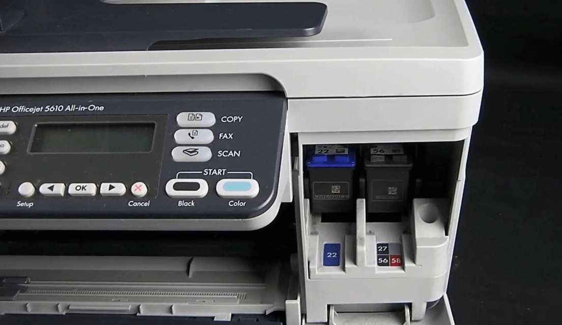 5610's printer catridges printer error 0xd05d010d reset power