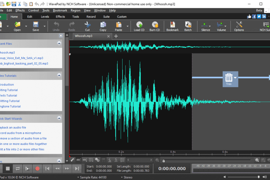 wavepad audio editing