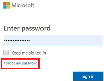 forgot my password