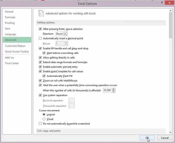 control scroll excel for mac bugs 2017