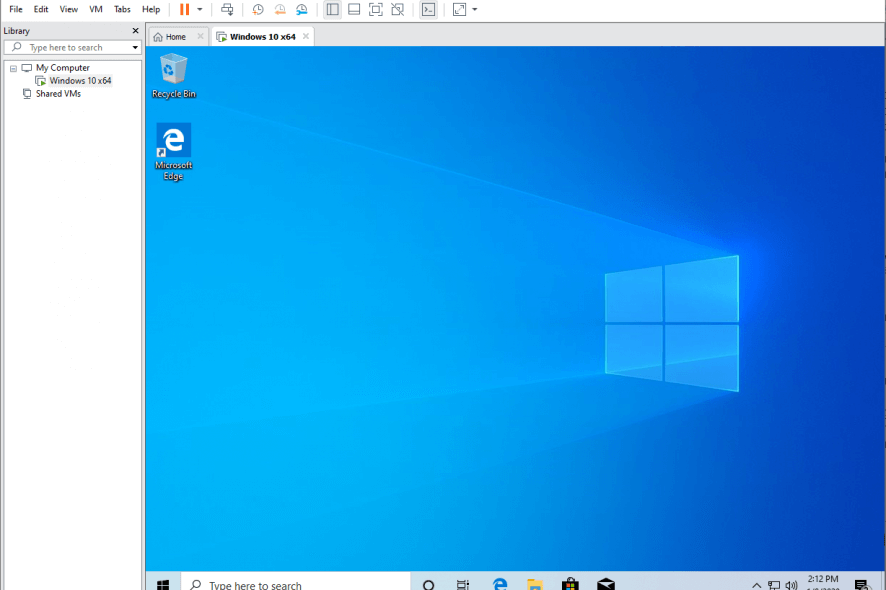 VMware Workstation main window