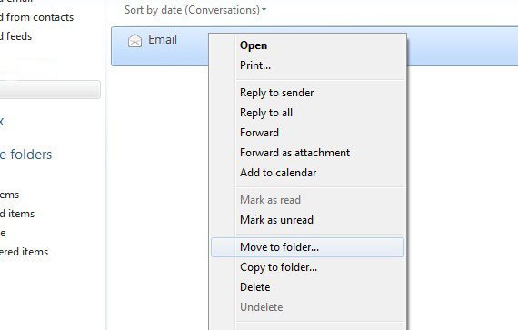 archive Windows Live Mail emails