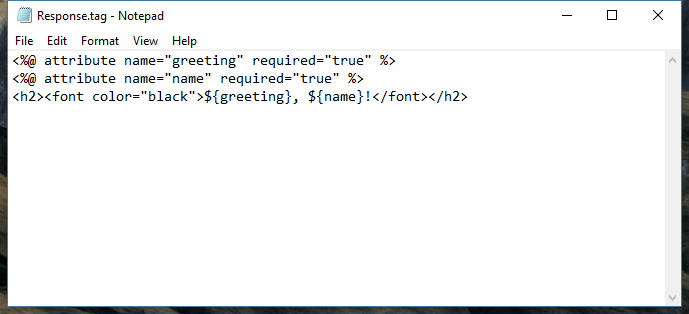 TAG file opened in Notepad